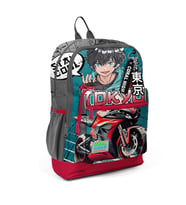 Coral High Motorsiklet Desenli Büyük Boy Okul Sırt Çantası 23764 (Karışık)