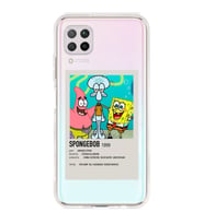Huawei P40 Lite Uyumlu Sunger Bob Minimalist Poster Desenli Şeffaf Telefon Kılıfı