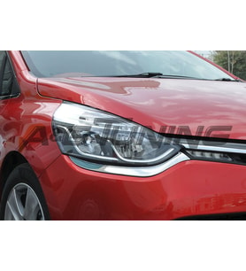 Renault Clio 4 HB Krom Far Kaşı 2012-2016 2Prç Paslanmaz Çelik