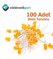 Led 5mm Turuncu Difused 100 Adet