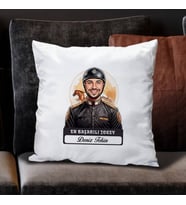 Kişiye Özel Hediye Karikatürlü En Başarılı Erkek Jokey Yastık
