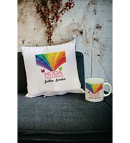 Moda Tasarımcı Kupa Bardak ve Yastık Set (Beyaz)