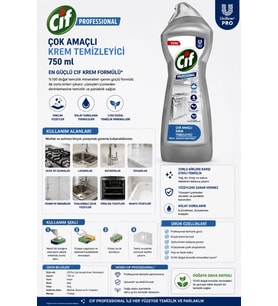Cif Pro Çok Amaçlı Mineralli Krem Temizleyici 750 ml