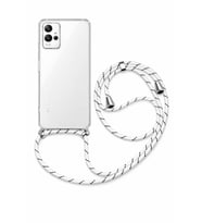 Vivo Y21S Boyun Askılı Şeffaf Silikon Kılıf Beyaz