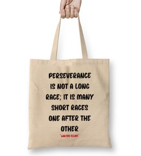 Motivational Quotes Sayings Words Gifts - Entrepreneurs İnspiration Success Work Typography Gifts Bez Çanta Uzun Saplı