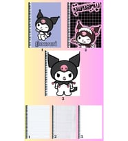 KUromiA4 defter 3 adet çizgili + kareli + çizgisiz büyük boy 21*29 cm süper set