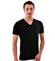 Elit 1303 Erkek V Yaka Elasthan Fanila SİYAH