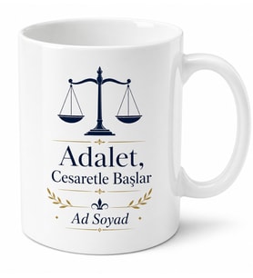 Kişiye Özel Stajyer Avukat Baskılı Kupa Bardak Hediye