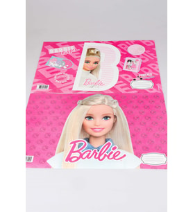 "DEKOMUS CEP DEFTERİ HEDİYELİ" LİSANSLI BARBIE 2'Lİ BESLENME ÖRTÜSÜ