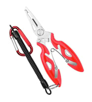 Bauer Balıkçı Pensesi Ve Yaylı Karabinalı Askı Aparatı - Kırmızı (Kitlenebilir Model)