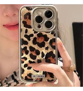 Coverzone iPhone 14 ile Uyumlu Leopar Desenli ?effaf K?l?f Parlak ve ??k Tasar?m Darbe Emici Koruma 2mm Kamera Korumal? Arka Kapak No 2