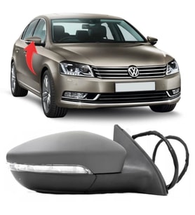 Passat B7 2010-2015 Sağ Ayna Katlanır Çevre Aydınlatmalı 3AA857508A