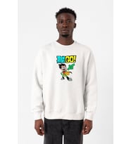 Teen Titans Go Robin Beyaz Erkek 2ip Sweatshirt
