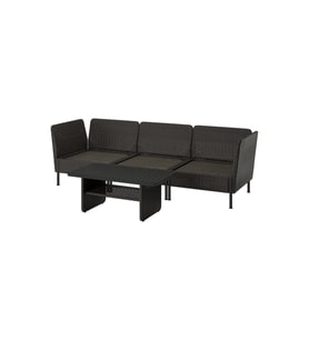Bahçe Oturma Grubu, Koyu Gri, Mindersiz, 1+1+1 Kişilik