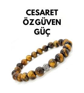 Nelleovana Doğaltaş - Kaplan Gözü Bileklik - Cesaret - Özgüven - Güç - Mutluluk - Unisex