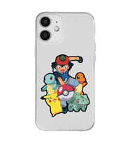 Iphone 12 Uyumlu Pokemon Tasarımlı Şeffaf Telefon Kılıfı