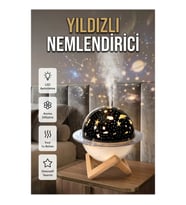 Yıldız Tasarımlı LED Hava Nemlendirici ve Gece Lambası – Renk Değiştiren Işıklı