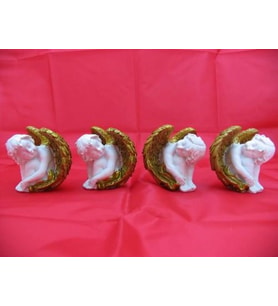 HEDİYELİK › KARIŞIK › Melek Figürler-QQC 4LÜ OTURAN MELEK>>7.5X6X6.8 CM.