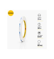 Scotch Çift Taraflı Köpük Bant 2 mm x 50 Metre Güçlü Yapıştırıcı Beyaz Montaj Bandı