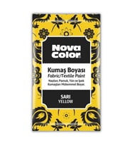 Sarı Kumaş Boyası Toz 12 gr 1 Adet Nova Color Toz Kumaş Boyası Sarı Kot Pantalon Gömlek Tişört Tekstil Kumaş Boyası 1 Adet