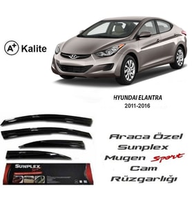 Hyundai Elantra Cam Rüzgarlığı Mugen Tip Sunplex 2011-2015