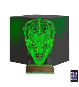 Luvivia Joker Face 3D Lamba - Masa Gece Lambası