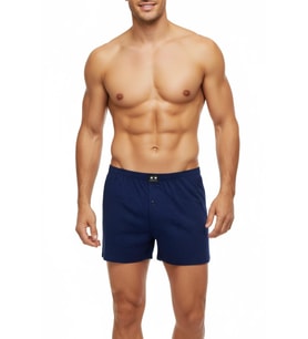 Erkek Penye Baskı Desenli Boxer  BGL-ST05011 (Lacivert)