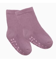 Unisex Mor Love Kaydırmaz Taban Polar Çorap