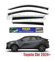 Toyota Chr Kromlu Cam Rüzgarlığı Niken 2024+ Sonrası uyumlu (Siyah)