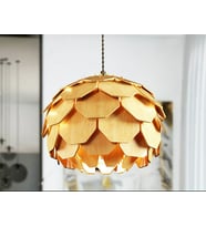 İngiliz Tarzı Dörtgen Modern Globe Küre Doğal Ahşap MDF 3D Lazer Kesim Rustik Salon Avize