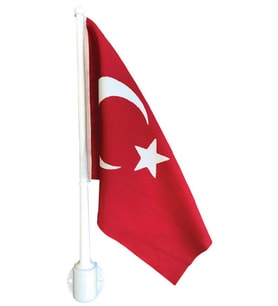 BOT BAYRAK DİREĞİ PLASTİK 35 CM BAYRAKLI