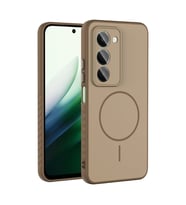 Redmi 15 Kılıf Magsafe Şarj Özellikli Lüx Tea Kapak (Gold)