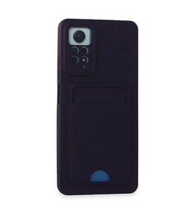 Xiaomi Redmi Note 11 Pro Kılıf Kelvin Kartvizitli Silikon - Derin Mor