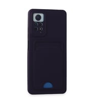 Xiaomi Redmi Note 11 Pro Kılıf Kelvin Kartvizitli Silikon - Derin Mor