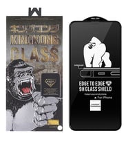 WK İPhone 11 Pro Max 6.7  Kingkong Curved Tempered Cam Ekran Koruyucu-(5775) - GLST5699-6443 (Siyah)