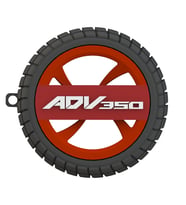Honda ADV 350 Logolu Özel Tasarım Lastik Detaylı Motosiklet Anahtarlığı