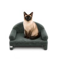 Rahat ve şık Pet Peluş Kedi Koltuğu 45x33x25 cm Antrasit