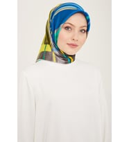 Armine Siyah Karma Desen Sura İpek Eşarp 9147 - 53
