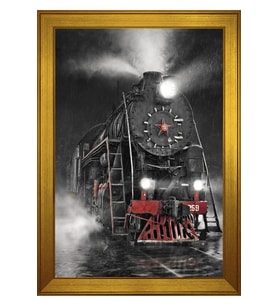 Manzara Temalı Kanvas Tablo 80 x 110 cm Gold Çerçeve
