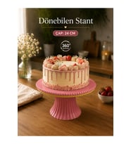Cupcake Ayaklı Stand Dalgalı Desen
