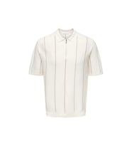 ONSWYLER LIFE STR REG 14SS ZIP POLO FRML Cloud Dancer
