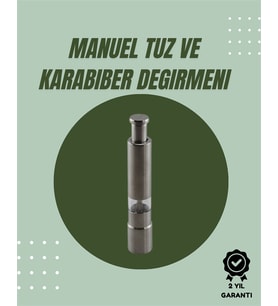 Orta Boy Kararbiber Tuz Öğütücü – Kolay Kullanım, Şık Tasarım - Lisinya