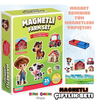 Magnetli Çiftlik Seti - Magnetli Farm Set - Magical Magnet - Çiftlik Oyunu - Hayvanlı Magnetler - Ha