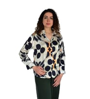 Kadın Saten Uzun Kol Gömlek BGL-ST04211 (Haki)