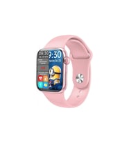 Hw16 Akıllı Saat Smart Watch 1.75 inc Ekran Türkçe Menü Konuşma Özellikli Tüm Akıllı Telefonlarla Uyumlu (Pembe)