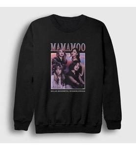 Presmono Unisex Siyah Poster K-Pop Mamamoo Sweatshirt 274051tt