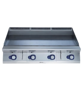 Electrolux Professional Geniş Hp Izgara, Gazlı, Çizilmeye Karşı Dayanıklı Nitrochrome3 Düz Krom Pişirme Yüzeyi, Yatay,termostatik Kontrol, Spatula Dahil - 1200 Mm E9IIKAAOMIA