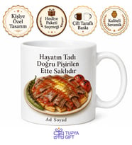 İskender Kebap Temalı Baskılı Kupa Bardak Kebapçıya Özel Hediye