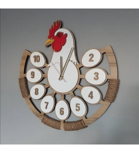 Kişiye (Kasaplara) Özel Dekoratif Ahşap Duvar Saati 40 cm