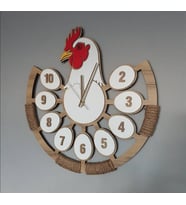 Kişiye (Kasaplara) Özel Dekoratif Ahşap Duvar Saati 40 cm